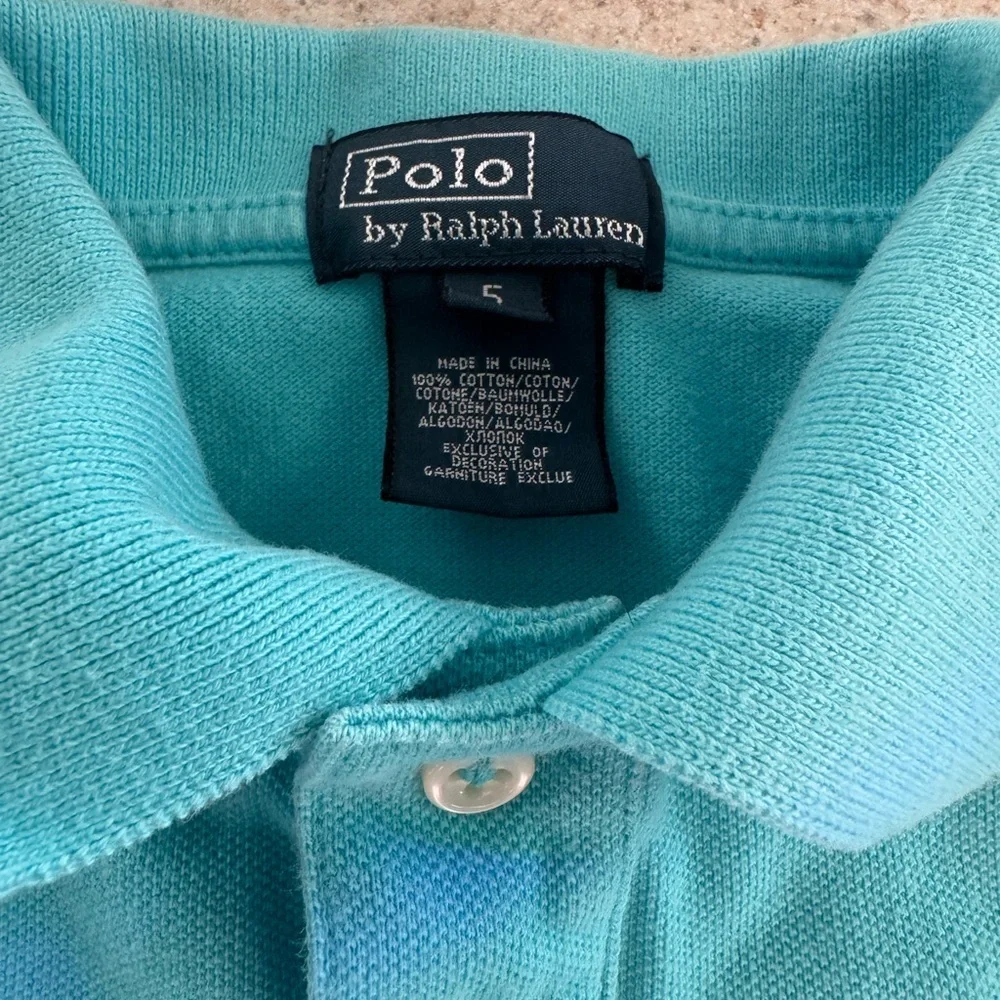 Ralph Lauren Kids Turquoise Polo Shirt